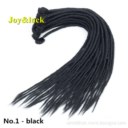 Wholesale Price Hair Extension Wig In Afro Handmade Dreadlock  Crochet 22 inch One Root Braided Braids Synthetic Wig